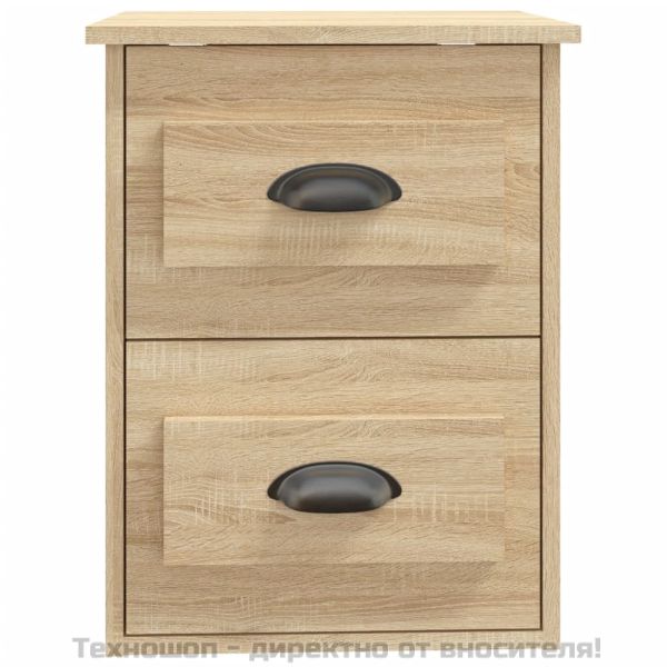 Нощни шкафчета за стенен монтаж 2 бр сонома дъб 41,5x36x53 см