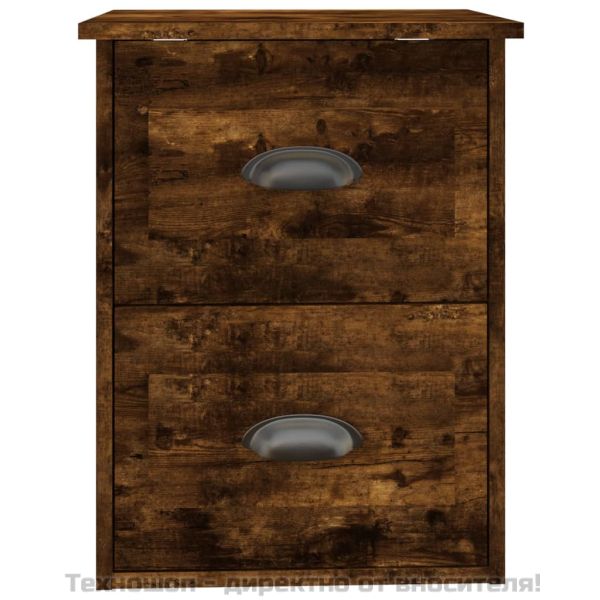 Нощни шкафчета за стенен монтаж, 2 бр, опушен дъб, 41,5x36x53см