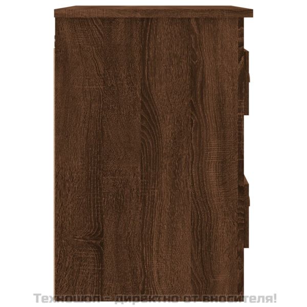 Нощно шкафче за стенен монтаж, кафяв дъб, 41,5x36x53 см