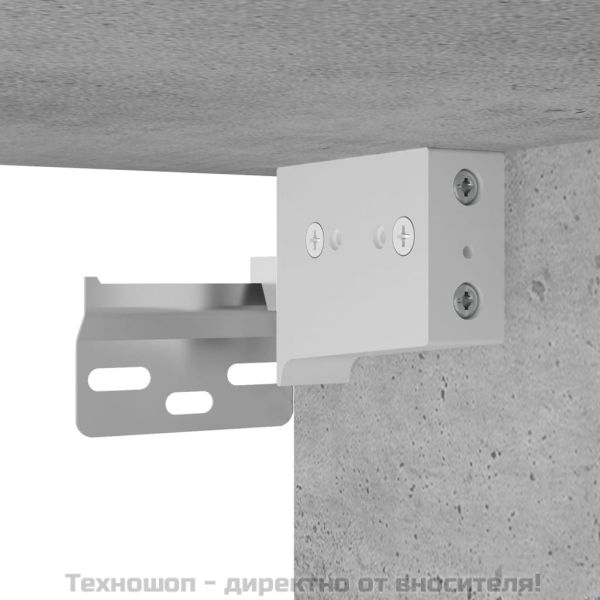 Нощно шкафче за стенен монтаж, бетонно сиво, 41,5x36x53 см