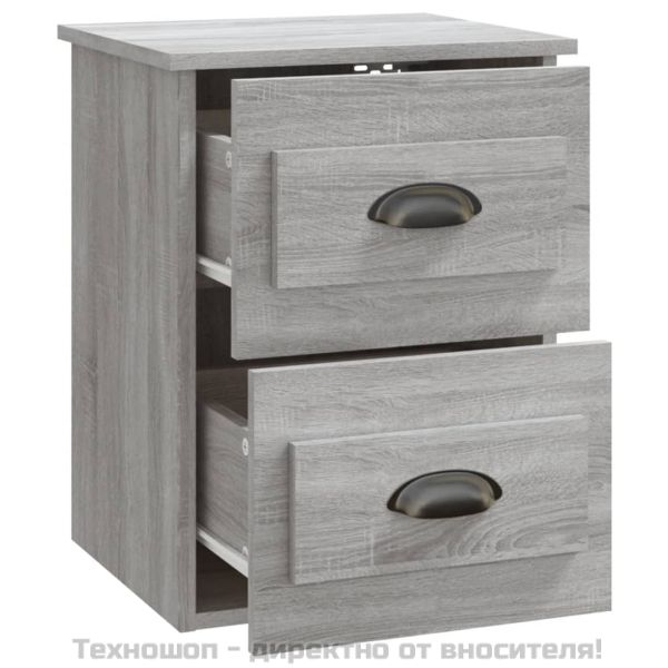 Нощно шкафче за стенен монтаж, сив сонома, 41,5x36x53 см