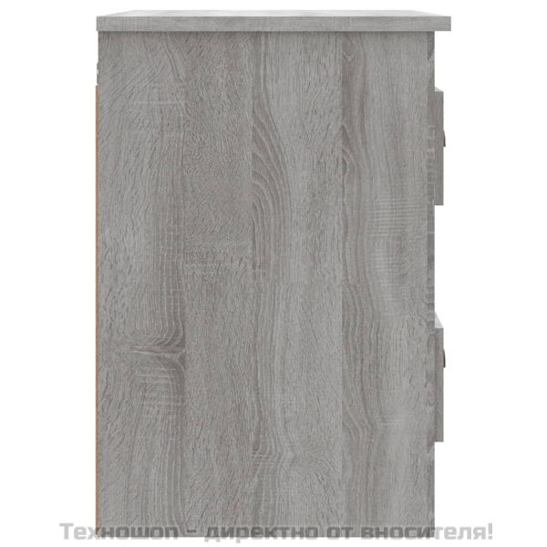 Нощно шкафче за стенен монтаж, сив сонома, 41,5x36x53 см