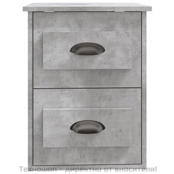 Нощни шкафчета за стенен монтаж 2 бр бетонно сиви 41,5x36x53 см