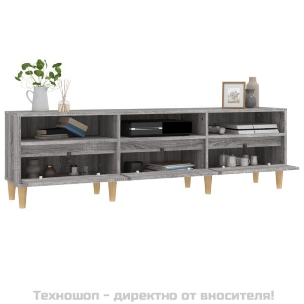 ТB шкаф, сив сонома, 150x30x44,5 см, инженерно дърво