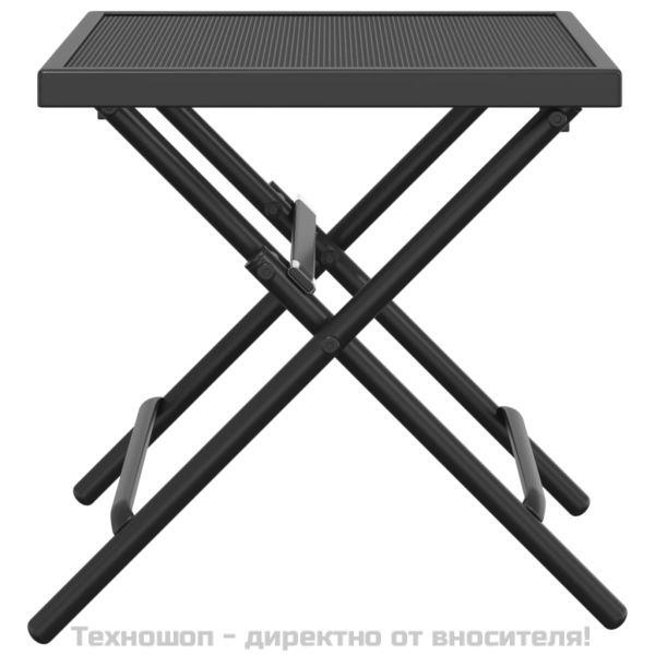 Сгъваема градинска маса, антрацит, 38x38x38 cм, стомана, мрежа