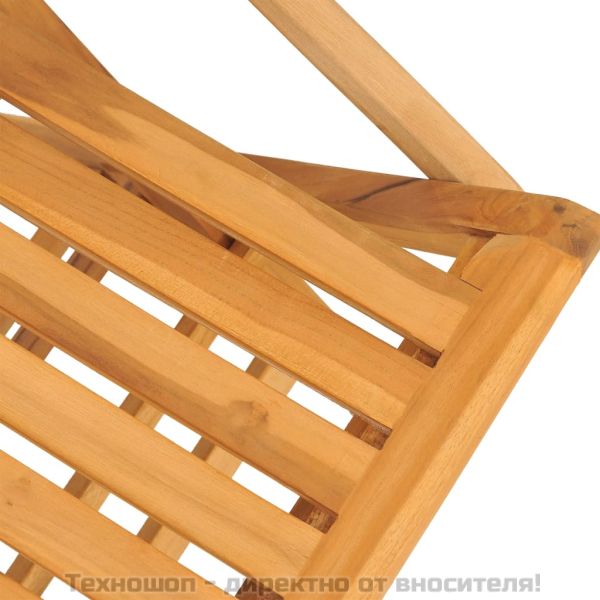 Сгъваеми градински столове, 6 бр, 61x67x90 см, тик масив