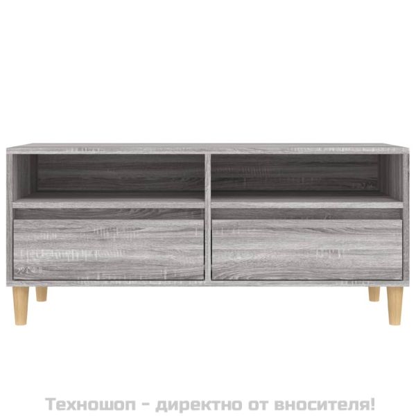 ТB шкаф, сив сонома, 100x34,5x44,5 см, инженерно дърво