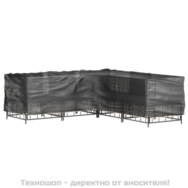 Покривала за ъглови градински мебели 2 бр 12 капси 185x185x90см