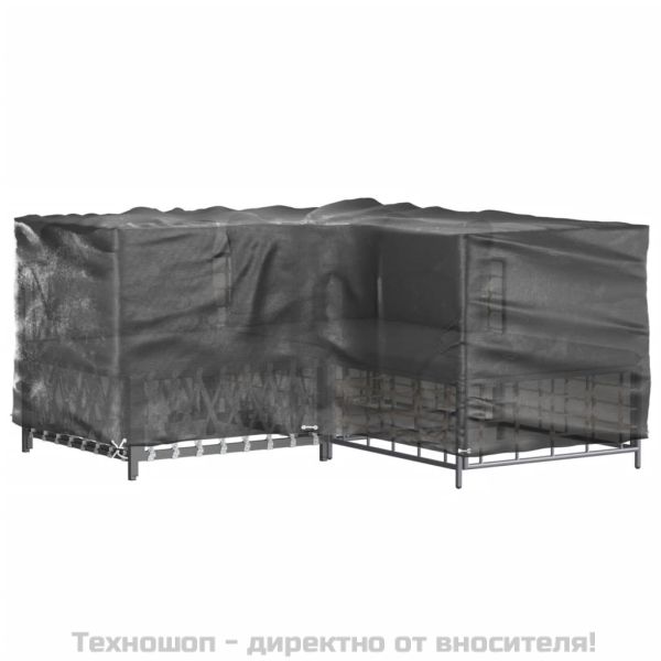 Покривала за ъглови градински мебели 2 бр 16 капси 215x215x90см