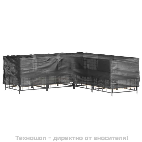 Покривала за ъглови градински мебели 2 бр 16 капси 250x250x70см