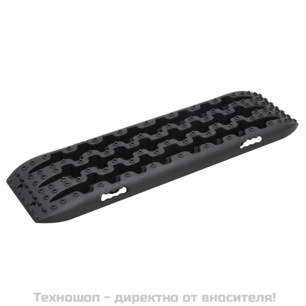 Тягови дъски, 2 бр, черни, 106х30,5х7 см, найлон