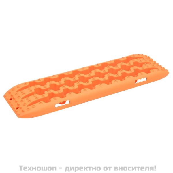 Пътеки за кал и пясък, 2 бр, оранжеви, 106x30,5x7 см, найлон