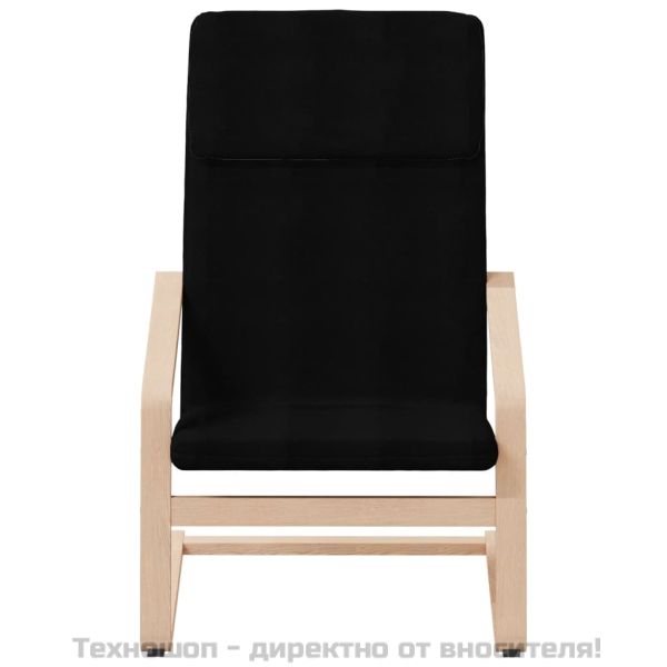 Релакс стол, черен, текстил