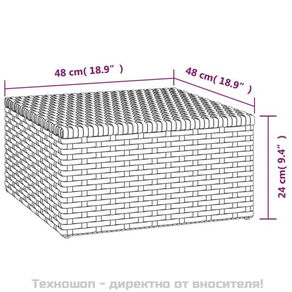 Градински лаундж комплект с възглавници 3 части сив полиратан