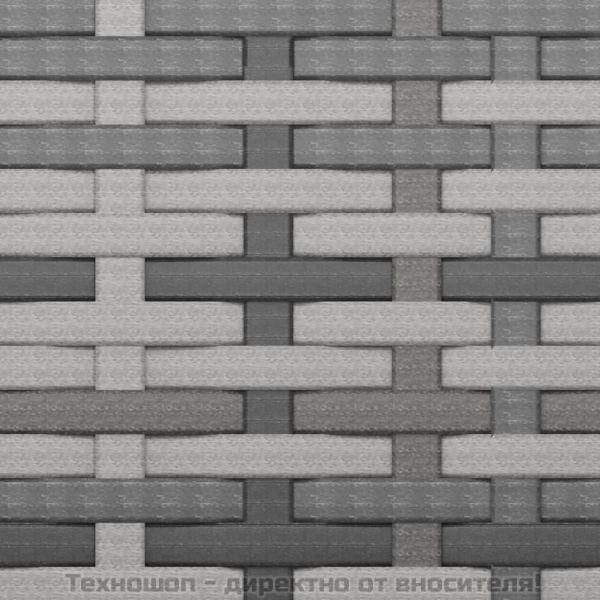 Градински средни дивани с възглавници, 2 бр, сиви, полиратан