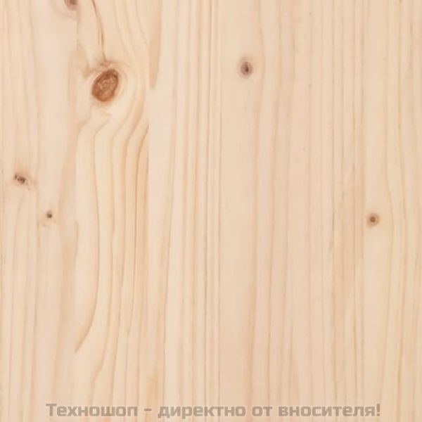 Плантер с рафт, 54x54x81 см, борово дърво масив