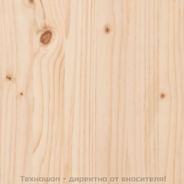 Плантер с рафт, 82,5x82,5x81 см, борово дърво масив