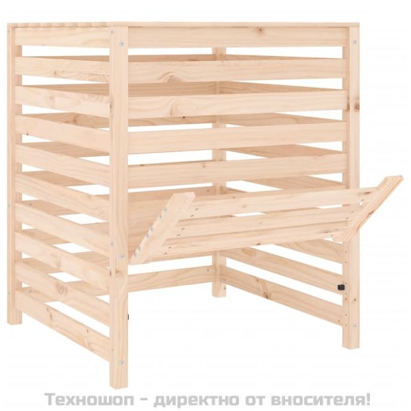 Компостер 82,5x82,5x99,5 см борово дърво масив