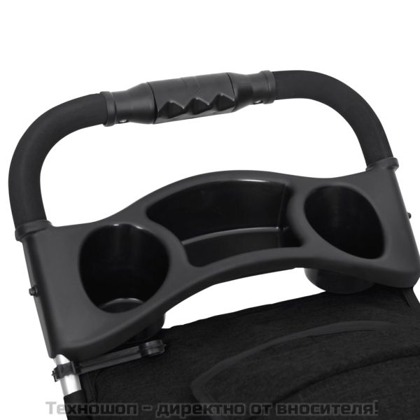 Сгъваема количка за кучета, черна, 80x46x98 см, Оксфорд плат