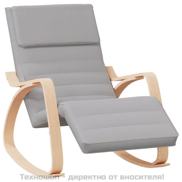 Люлеещ стол, светлосив, текстил