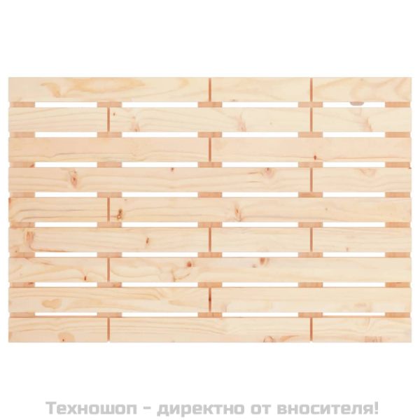 Стенна табла за спалня, 96x3x63 см, борово дърво масив