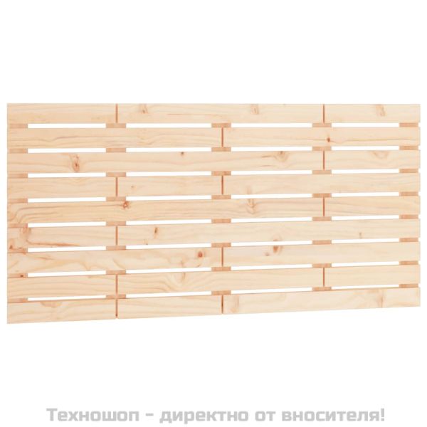 Стенна табла за спалня, 156x3x63 см, борово дърво масив