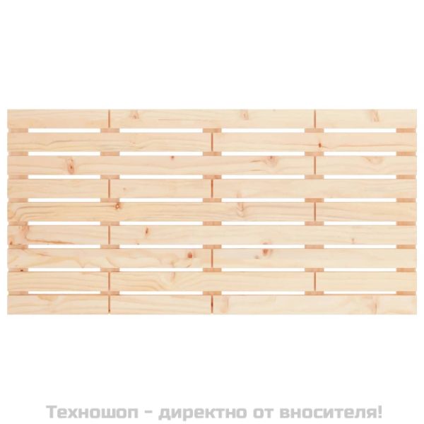 Стенна табла за спалня, 156x3x63 см, борово дърво масив