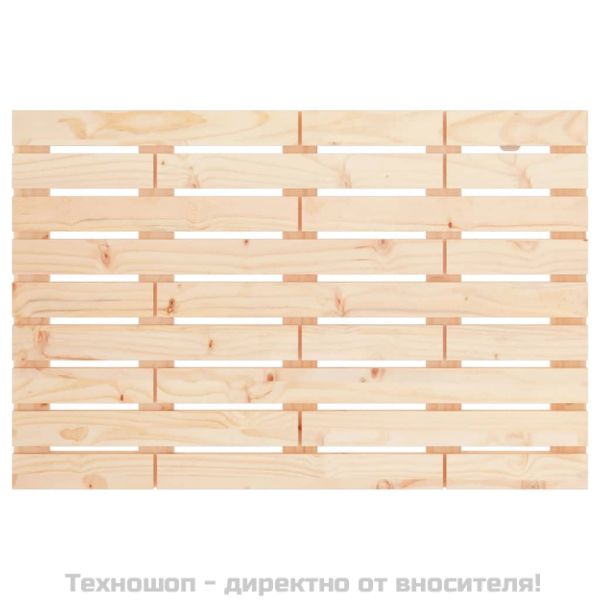 Стенна табла за спалня, 81x3x63 см, борово дърво масив
