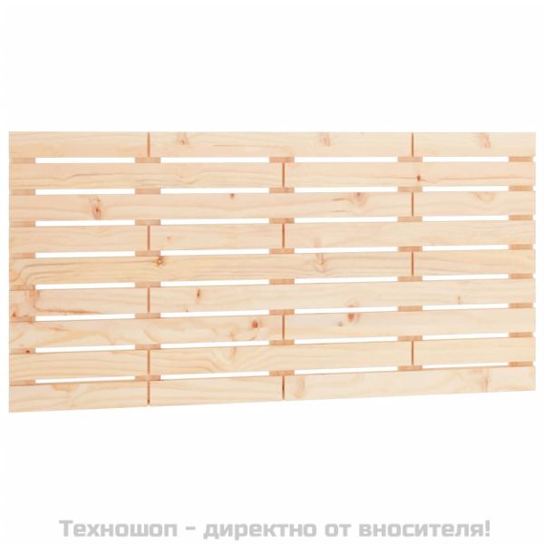 Стенна табла за спалня, 141x3x63 см, борово дърво масив