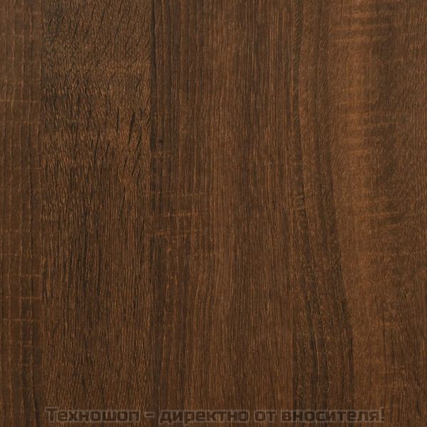 Кафе маса, кафяв дъб, 90x90x28 см, инженерно дърво