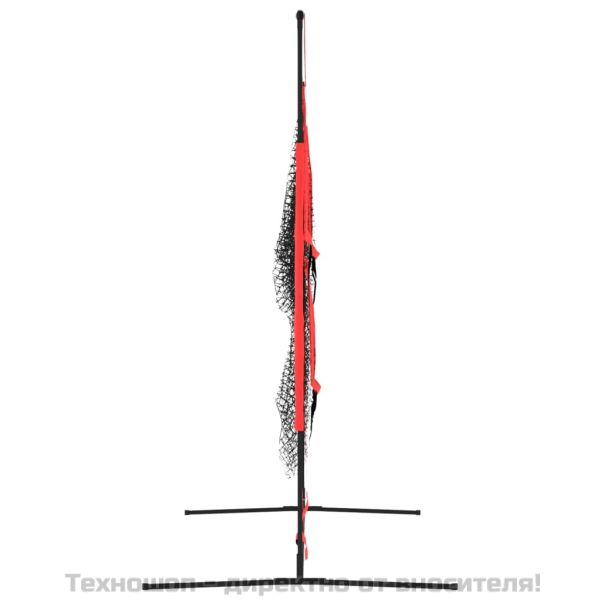 Преносима бейзболна мрежа черно/червено 183x105x183см полиестер