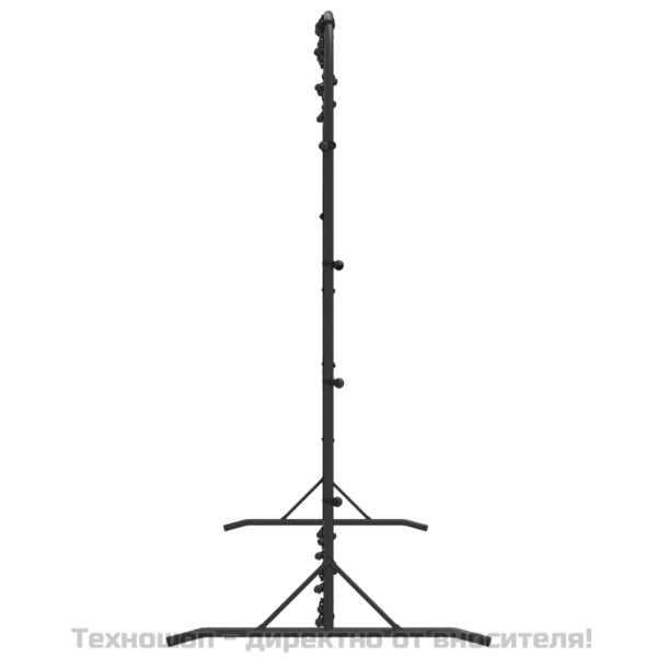 Футболна мрежа рикошет, черна, 366x90x183 см, HDPE