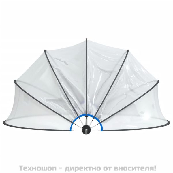 Купол за басейн, кръгъл, 467x234 см, PVC
