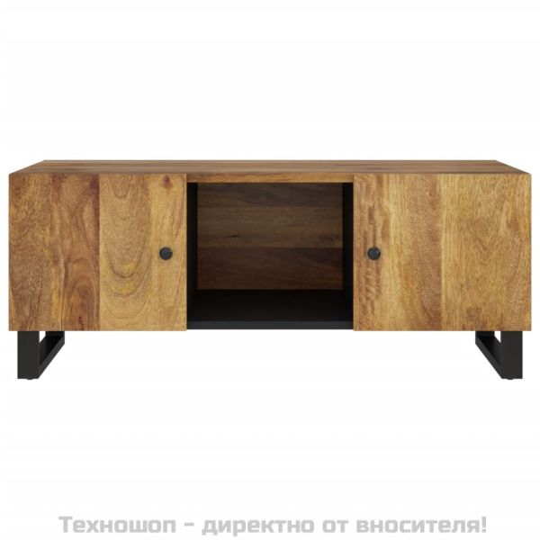 Маса за кафе, 100x54x40 см, манго масив и инженерно дърво