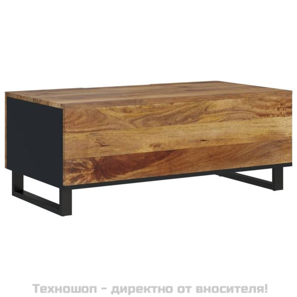 Маса за кафе, 100x54x40 см, манго масив и инженерно дърво