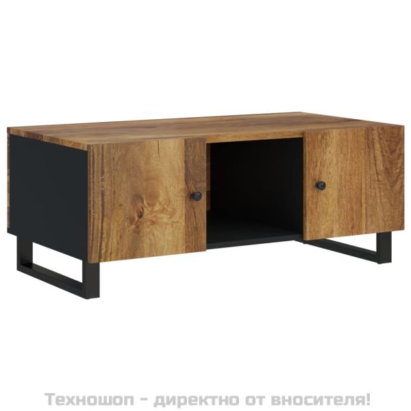 Маса за кафе, 100x54x40 см, манго масив и инженерно дърво