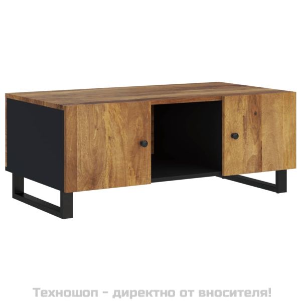 Маса за кафе, 100x54x40 см, манго масив и инженерно дърво