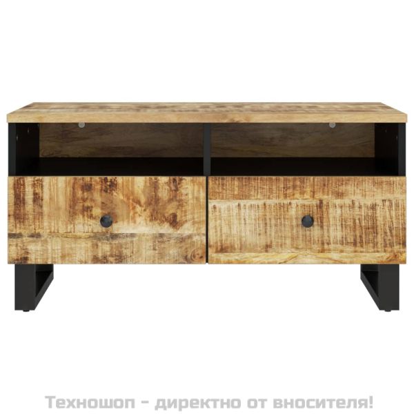 Маса за кафе, 80x54x40 см, манго масив и инженерно дърво