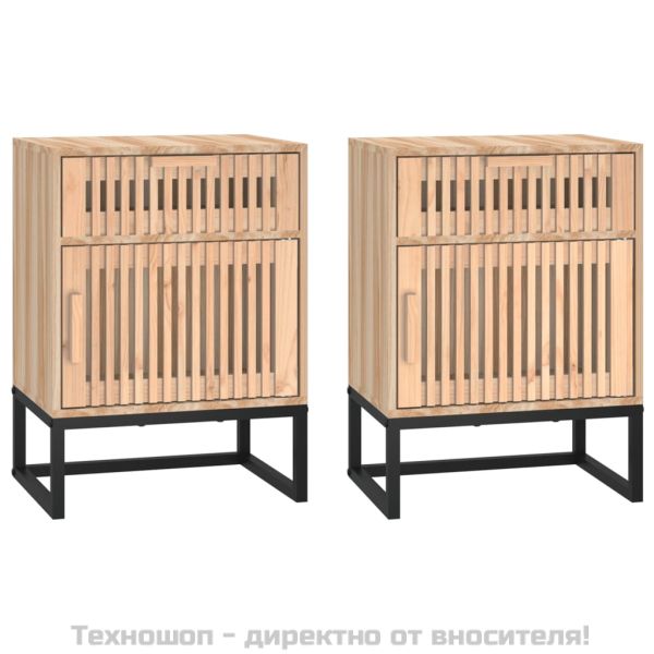 Нощни шкафчета, 2 бр, 40x30x55,5 см, инженерно дърво