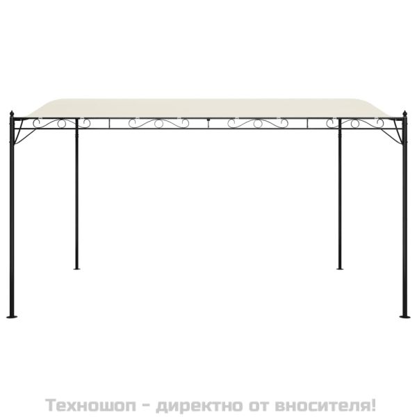 Навес таупе 4x3 м 180 г/м² плат и стомана