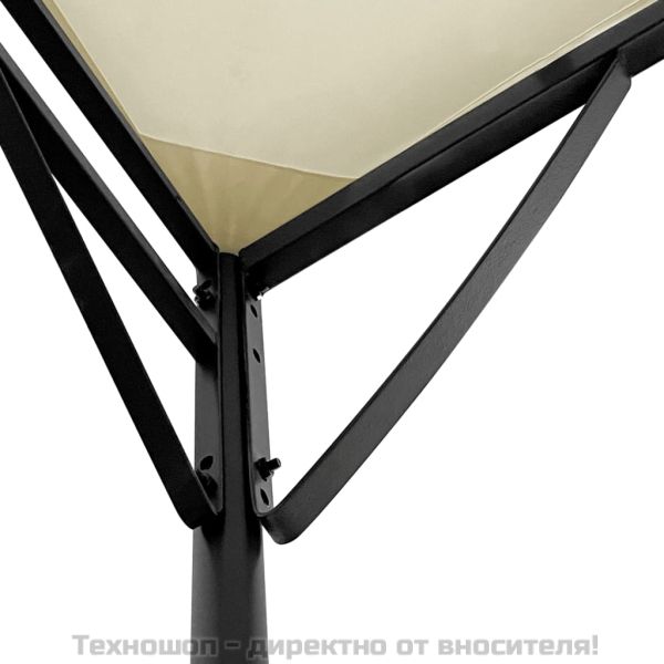 Навес таупе 4x3 м 180 г/м² плат и стомана