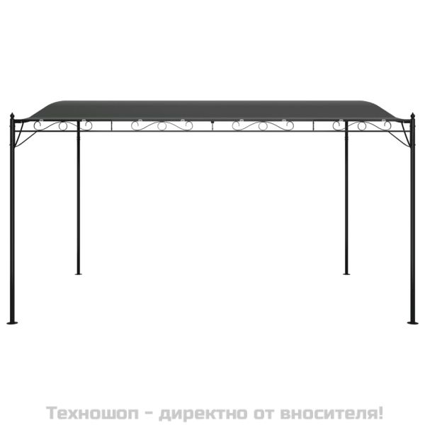 Навес антрацит 4x3 м 180 г/м² плат и стомана
