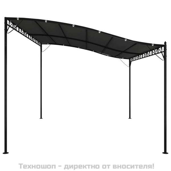Навес антрацит 4x3 м 180 г/м² плат и стомана
