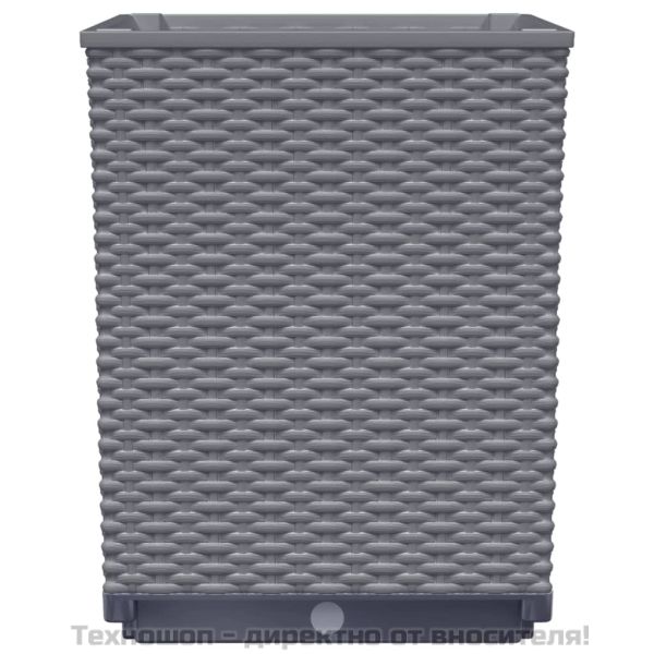 Кашпи, 2 бр, синьо сив, 30x30x37 см, полипропилен