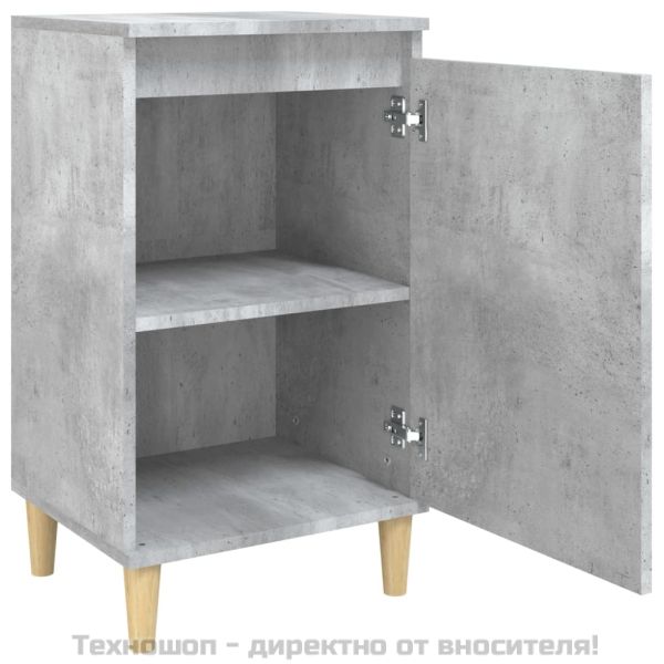 Нощни шкафчета, 2 бр, бетонно сиво, 40x35x70см, инженерно дърво
