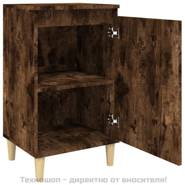 Нощни шкафчета 2 бр опушен дъб 40x35x70 см инженерно дърво