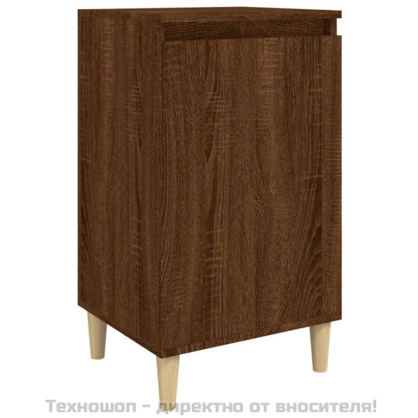 Нощно шкафче, кафяв дъб, 40x35x70 см, инженерно дърво