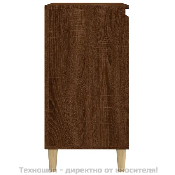 Нощно шкафче, кафяв дъб, 40x35x70 см, инженерно дърво