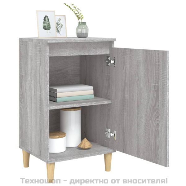 Нощни шкафчета, 2 бр, сив сонома, 40x35x70 см, инженерно дърво