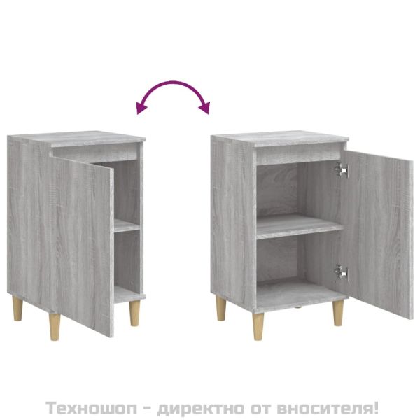 Нощни шкафчета, 2 бр, сив сонома, 40x35x70 см, инженерно дърво